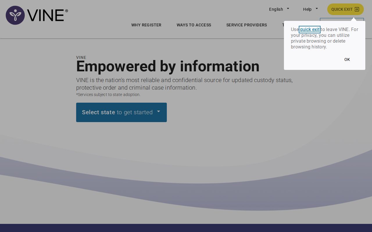 Charlotte County arrest custody notification search through VINELink