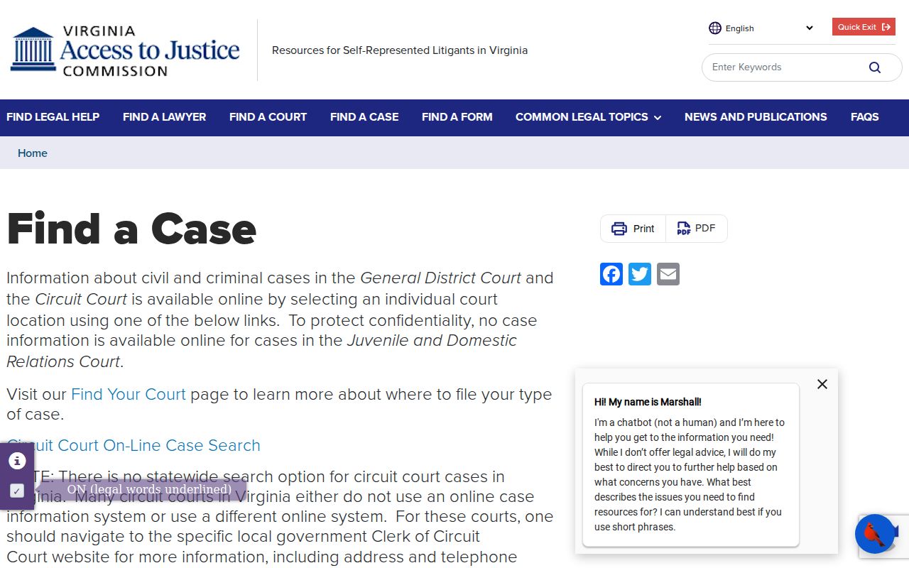 Charlotte County criminal court case search fields and coverage