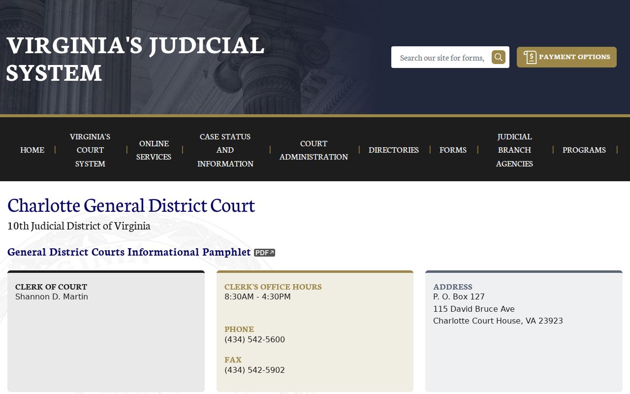 Charlotte County criminal court case General District source