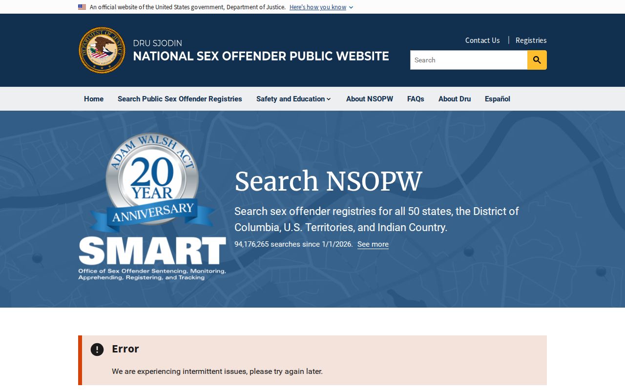 Charlotte County sex offender check through the national NSOPW search
