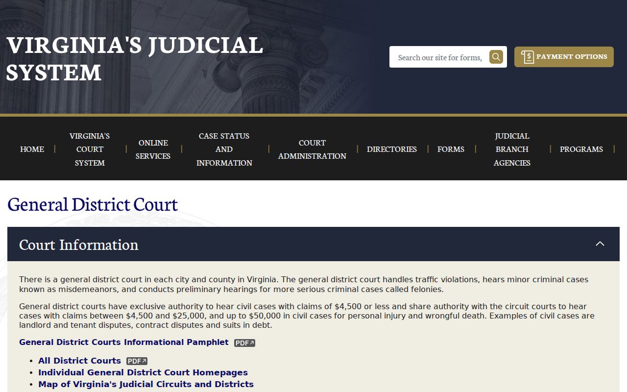 Keysville criminal case records General District Court source